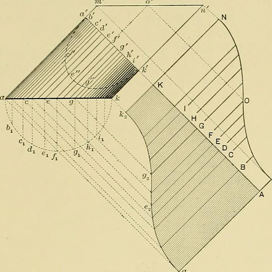 An illustration from Practical engineering drawing and third angle projection, for students in scientific, technical and manual training schools and for ... draughtsmen .., 1897, leaf 134