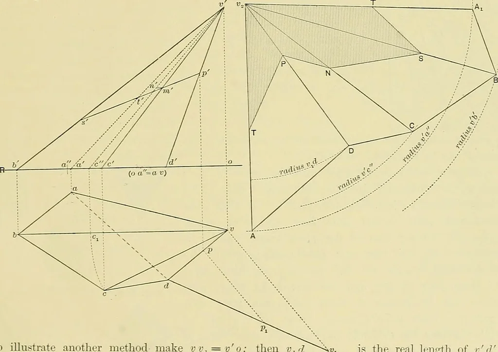 An illustration from Practical engineering drawing and third angle projection, for students in scientific, technical and manual training schools and for ... draughtsmen .., 1897, leaf 134