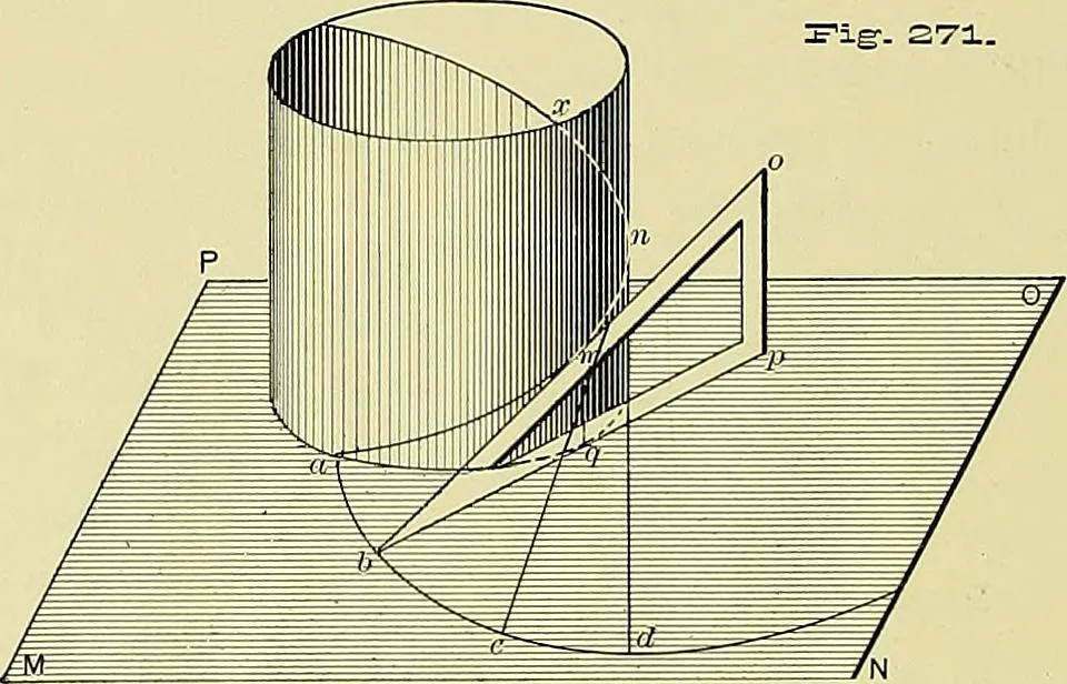 An illustration from Practical engineering drawing and third angle projection, for students in scientific, technical and manual training schools and for ... draughtsmen .., 1897, leaf 137
