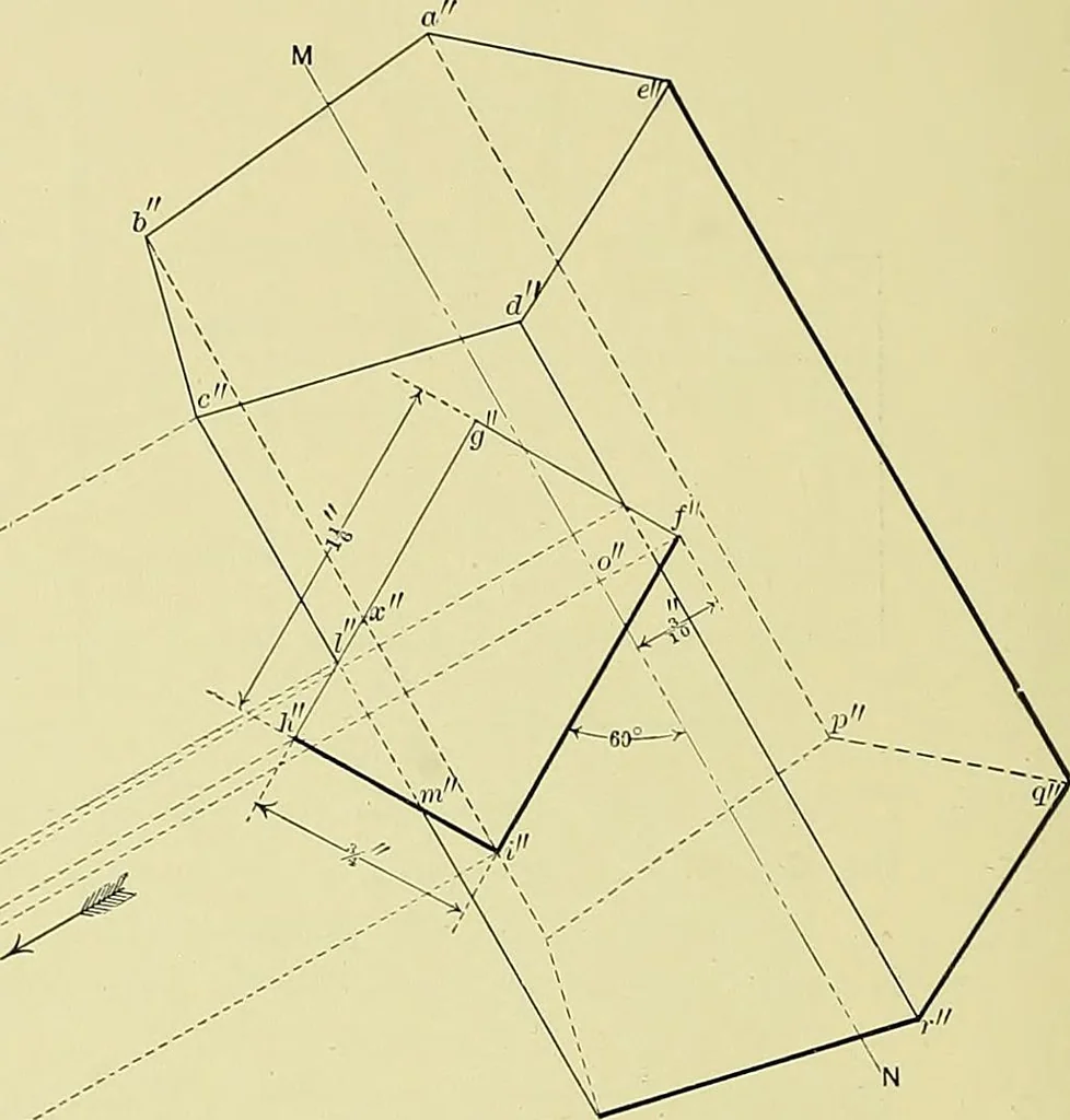 An illustration from Practical engineering drawing and third angle projection, for students in scientific, technical and manual training schools and for ... draughtsmen .., 1897, leaf 141