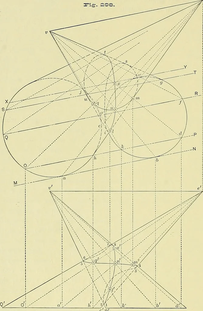 An illustration from Practical engineering drawing and third angle projection, for students in scientific, technical and manual training schools and for ... draughtsmen .., 1897, leaf 151