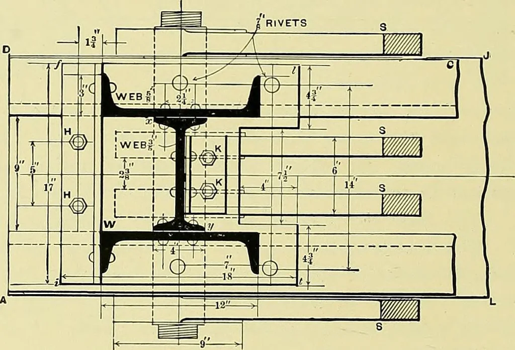 An illustration from Practical engineering drawing and third angle projection, for students in scientific, technical and manual training schools and for ... draughtsmen .., 1897, leaf 155