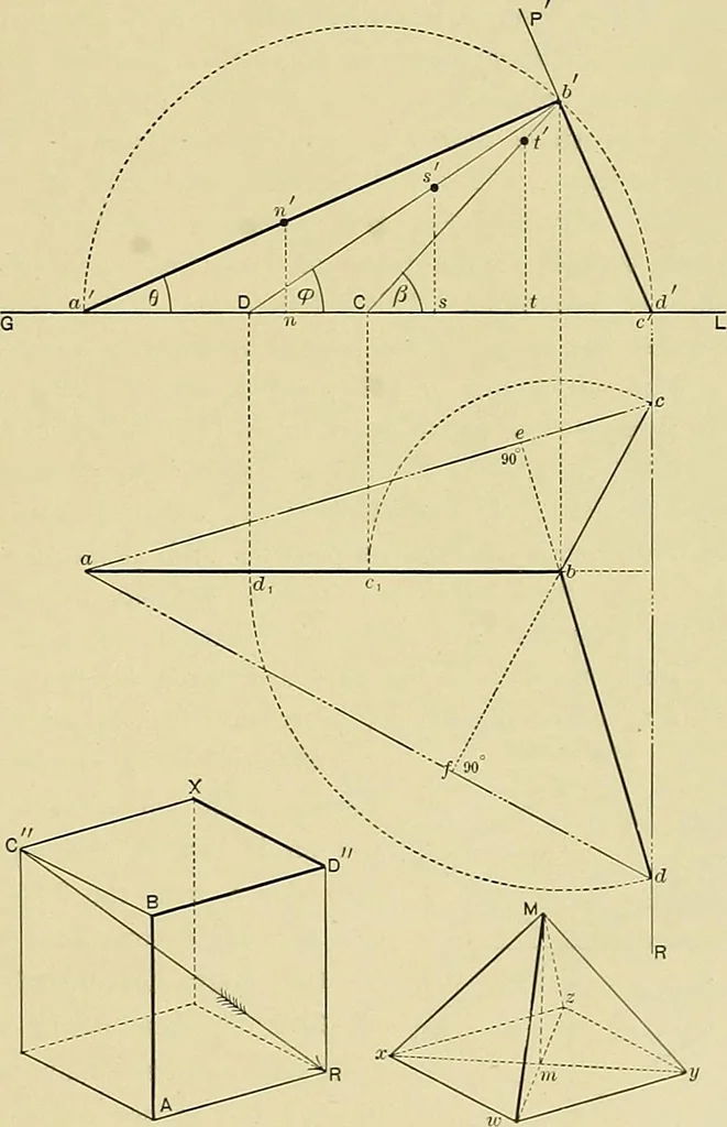 An illustration from Practical engineering drawing and third angle projection, for students in scientific, technical and manual training schools and for ... draughtsmen .., 1897, leaf 162