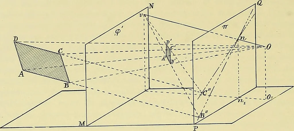 An illustration from Practical engineering drawing and third angle projection, for students in scientific, technical and manual training schools and for ... draughtsmen .., 1897, leaf 57