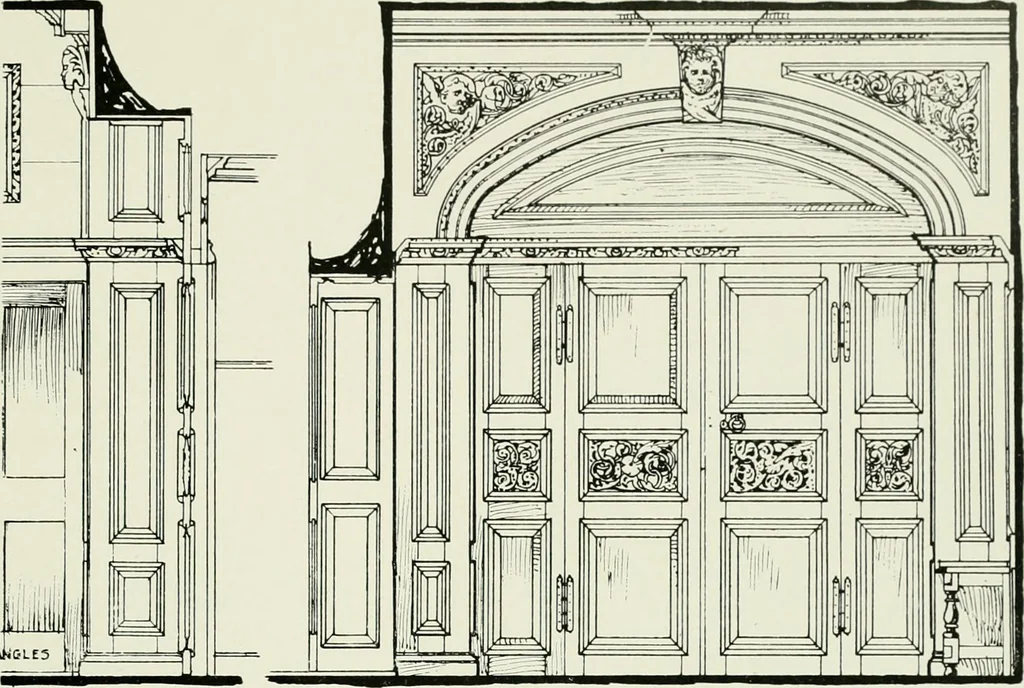 An illustration from The practical exemplar of architecture, 1907, leaf 104