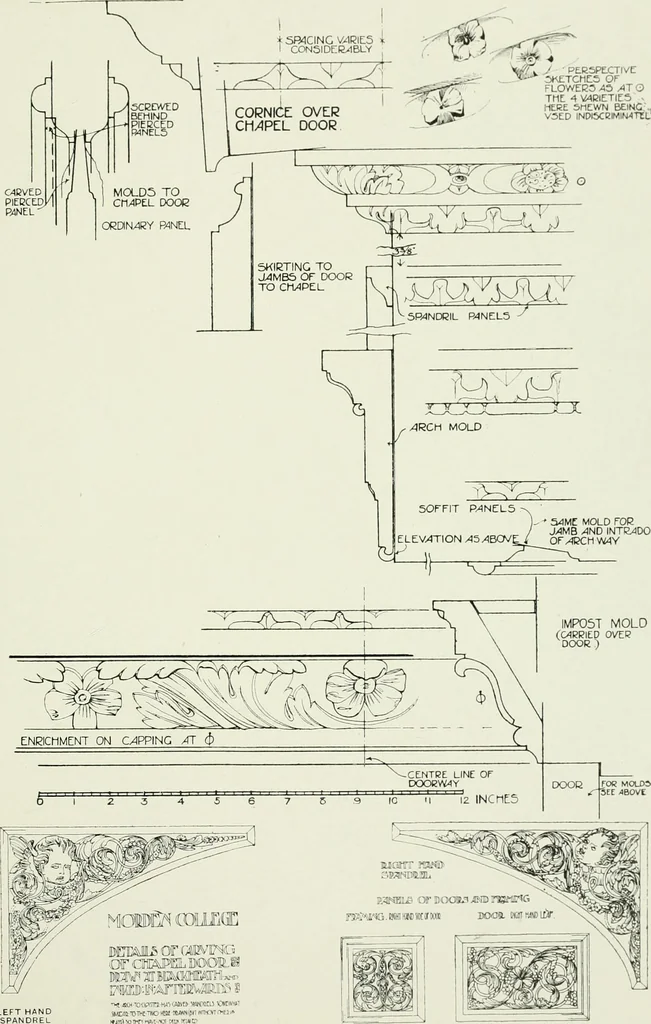 An illustration from The practical exemplar of architecture, 1907, leaf 106