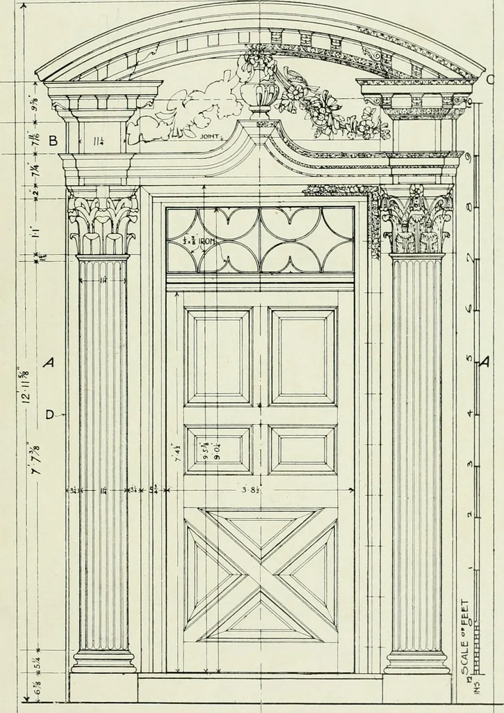 An illustration from The practical exemplar of architecture, 1907, leaf 110