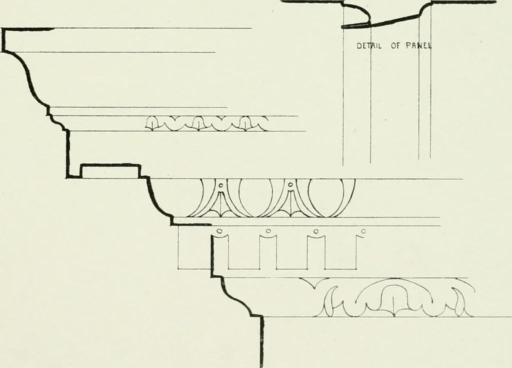 An illustration from The practical exemplar of architecture, 1907, leaf 118