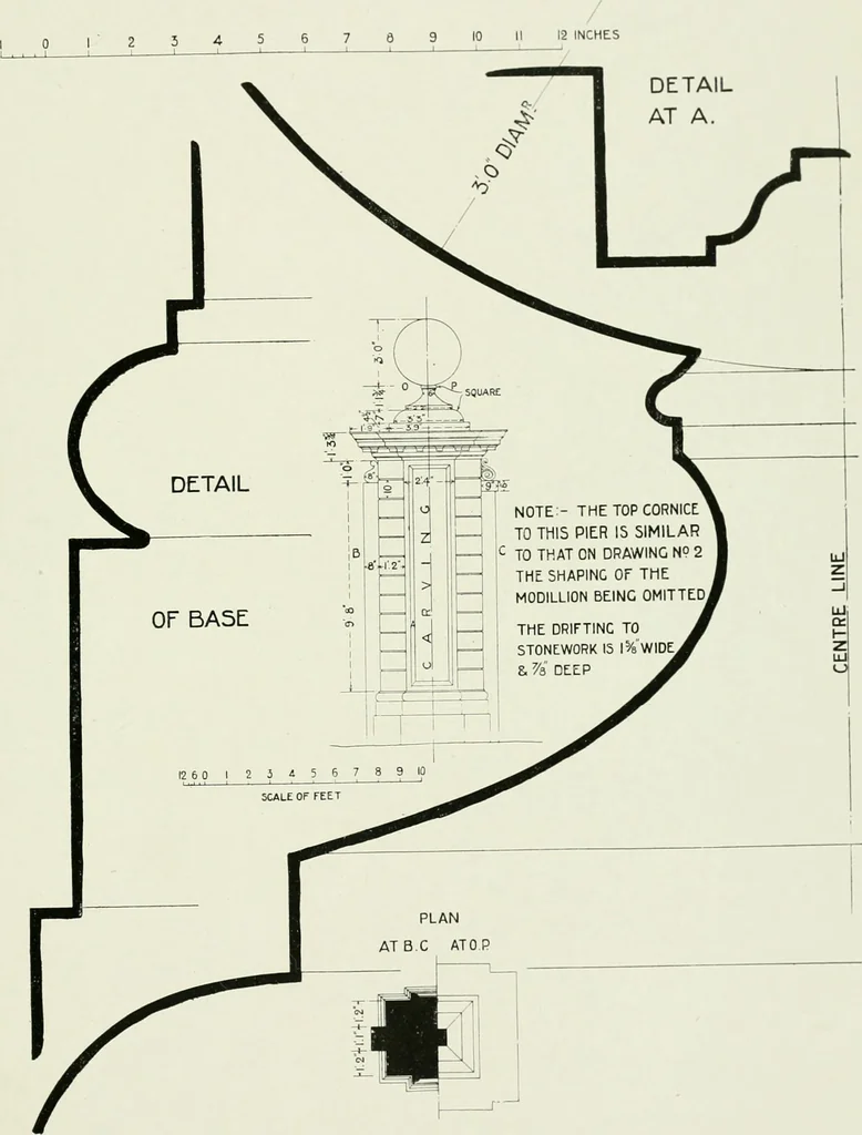 An illustration from The practical exemplar of architecture, 1907, leaf 138