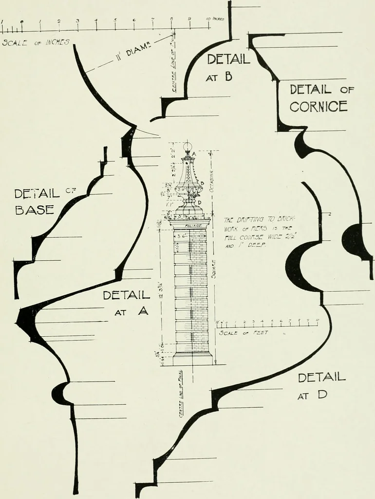An illustration from The practical exemplar of architecture, 1907, leaf 146