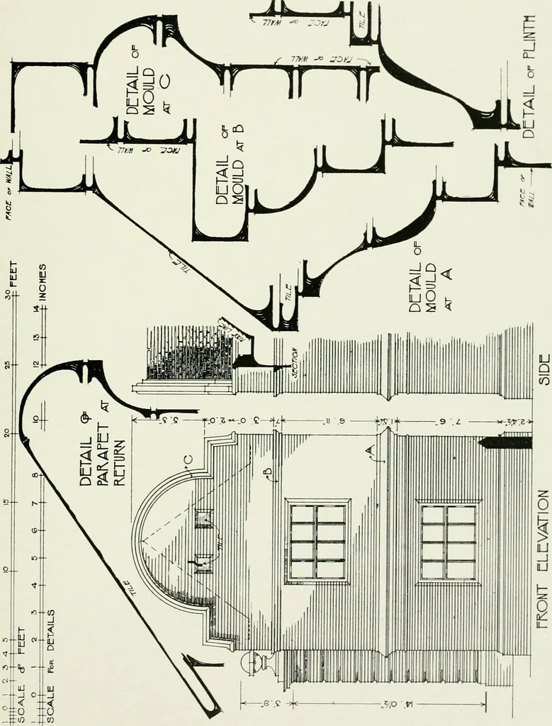 An illustration from The practical exemplar of architecture, 1907, leaf 152
