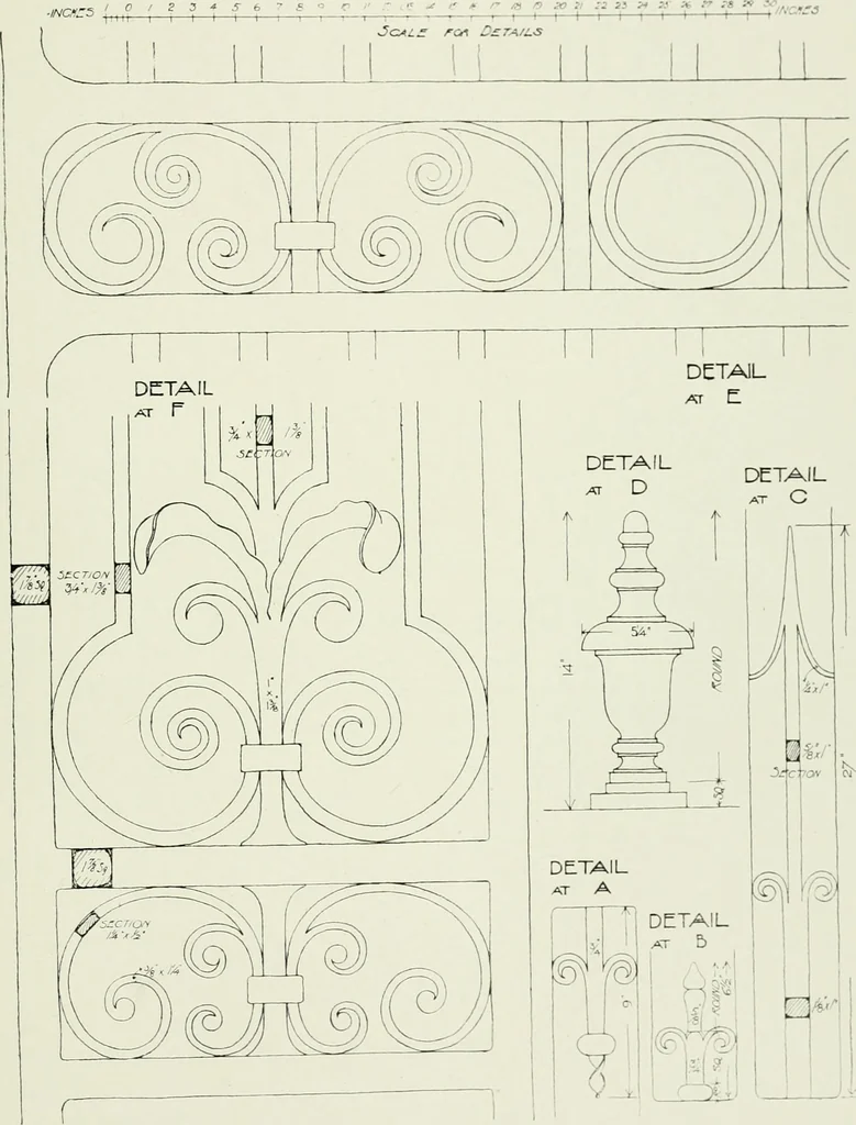 An illustration from The practical exemplar of architecture, 1907, leaf 154