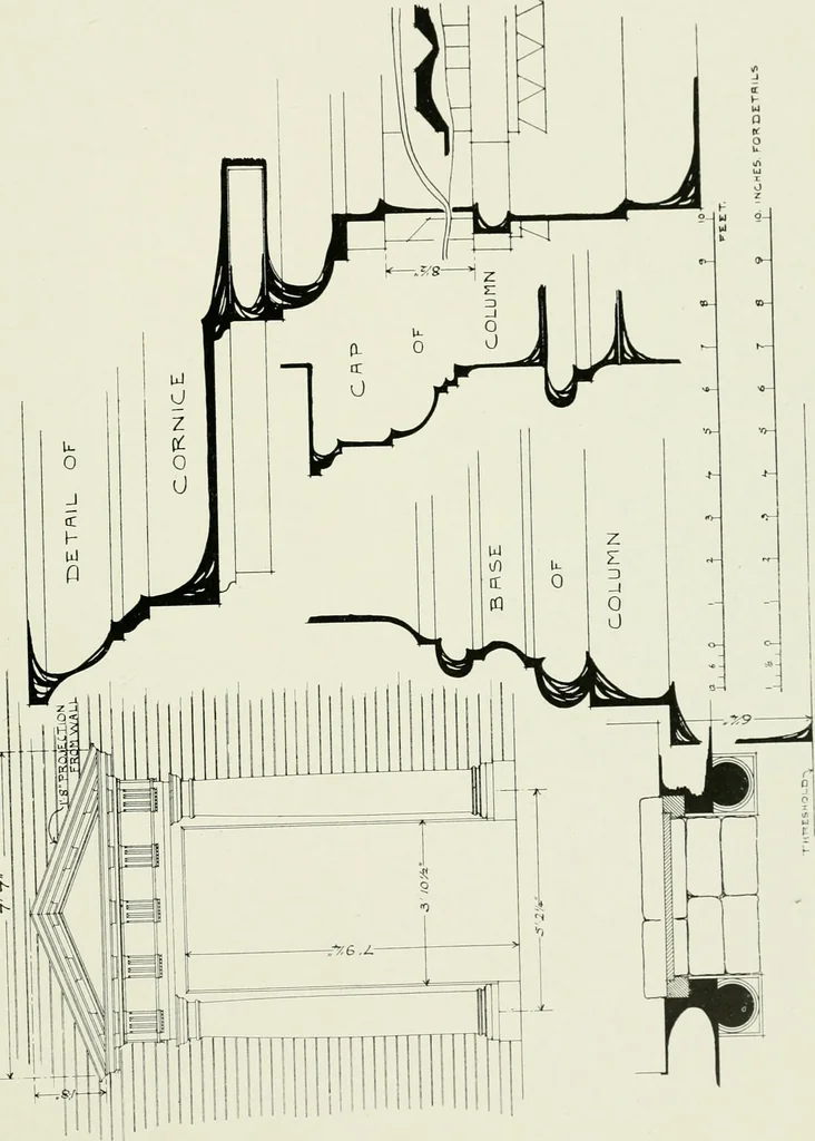 An illustration from The practical exemplar of architecture, 1907, leaf 160