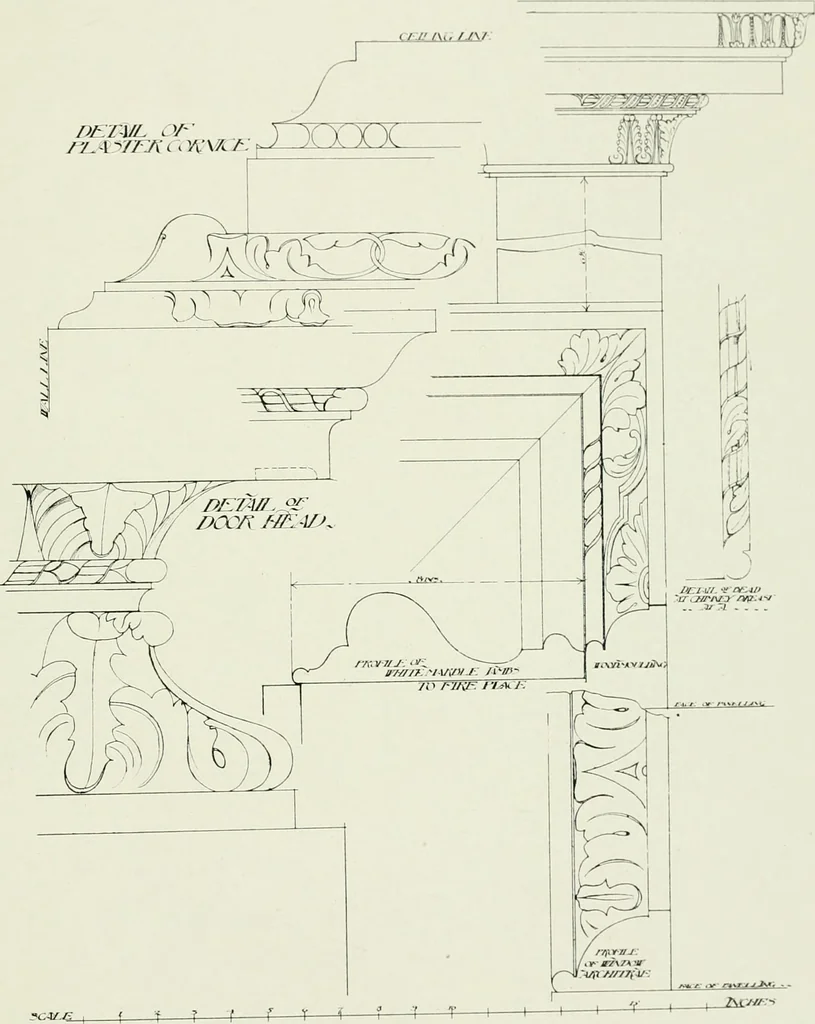 An illustration from The practical exemplar of architecture, 1907, leaf 168