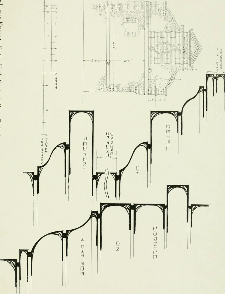 An illustration from The practical exemplar of architecture, 1907, leaf 180