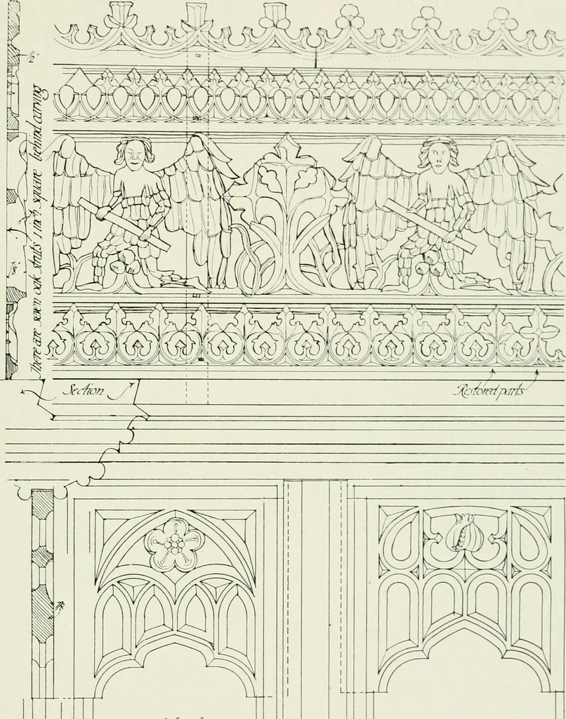An illustration from The practical exemplar of architecture, 1907, leaf 186