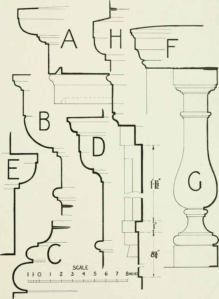 An illustration from The practical exemplar of architecture, 1907, leaf 212