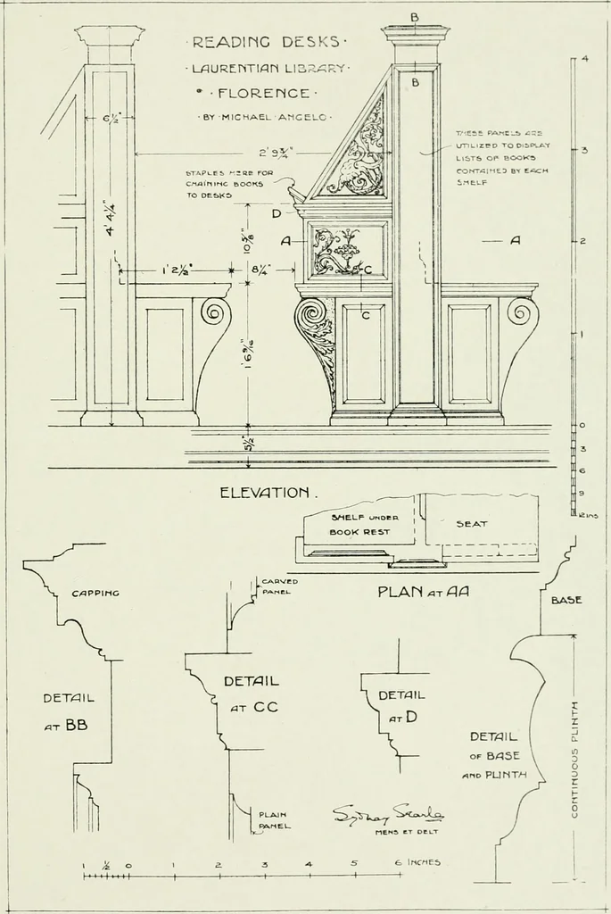 An illustration from The practical exemplar of architecture, 1907, leaf 238