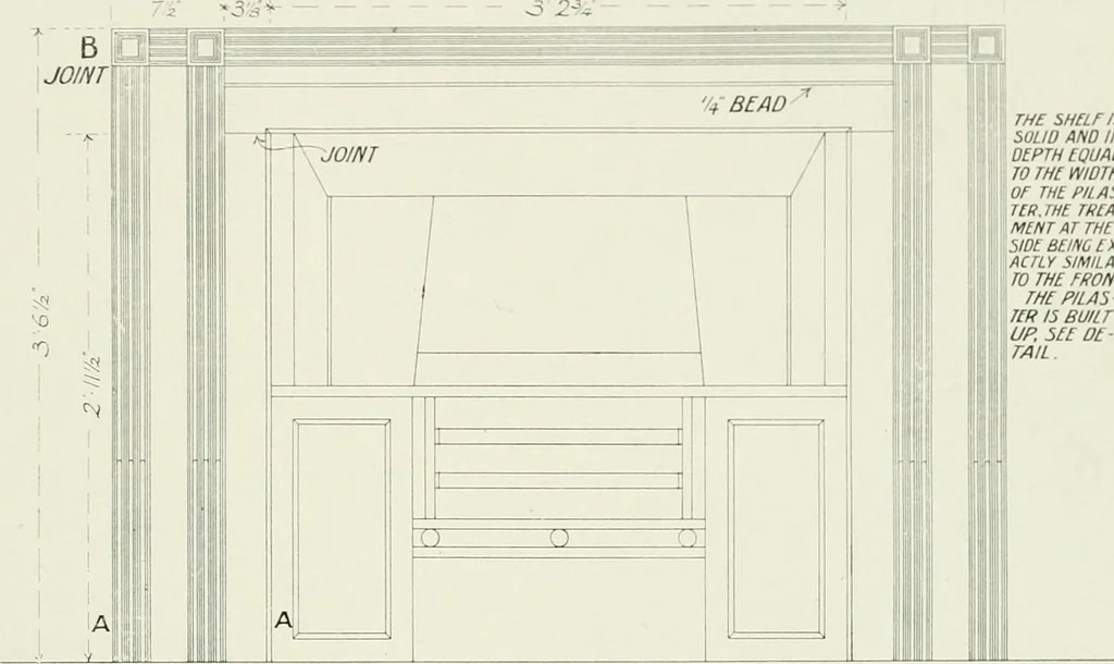 An illustration from The practical exemplar of architecture, 1907, leaf 28