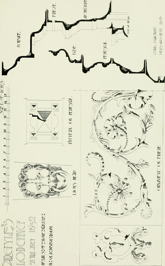 An illustration from The practical exemplar of architecture, 1907, leaf 32
