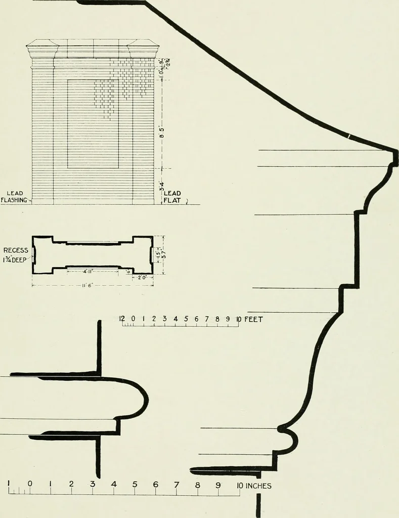 An illustration from The practical exemplar of architecture, 1907, leaf 42