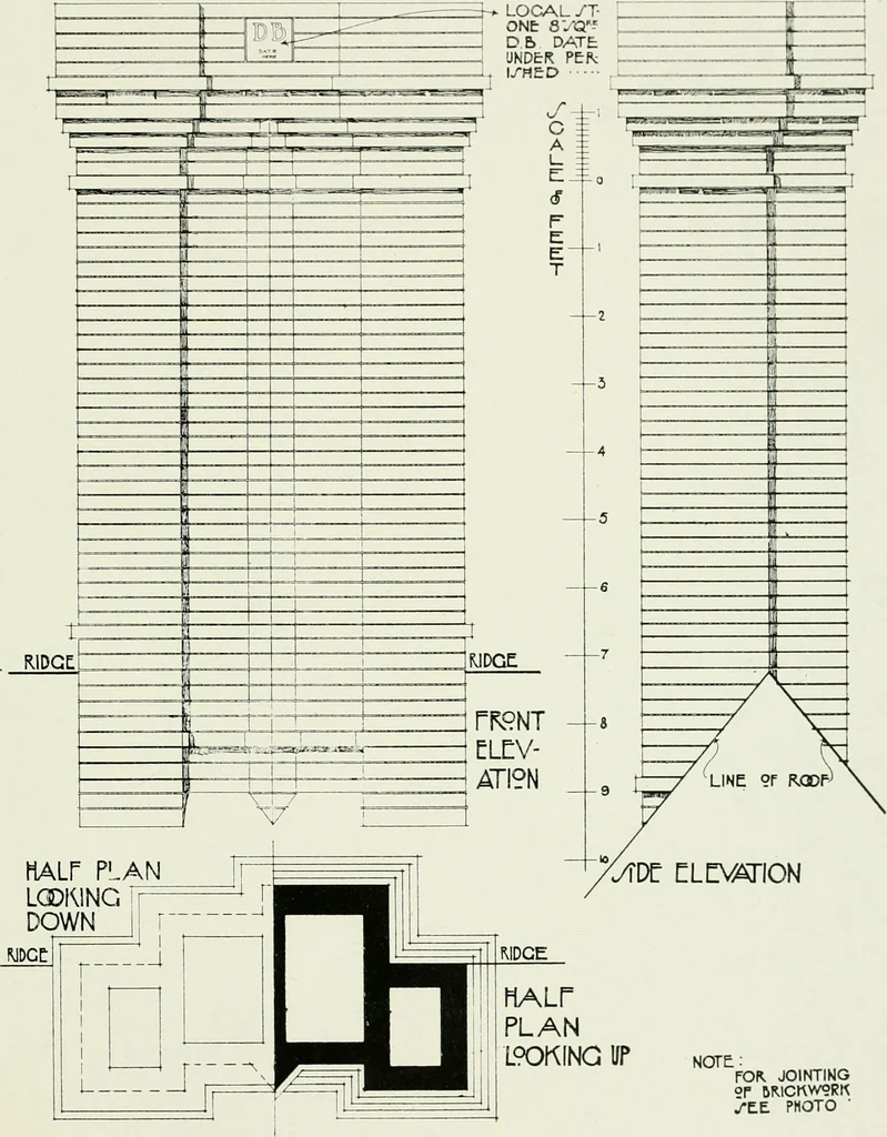 An illustration from The practical exemplar of architecture, 1907, leaf 56
