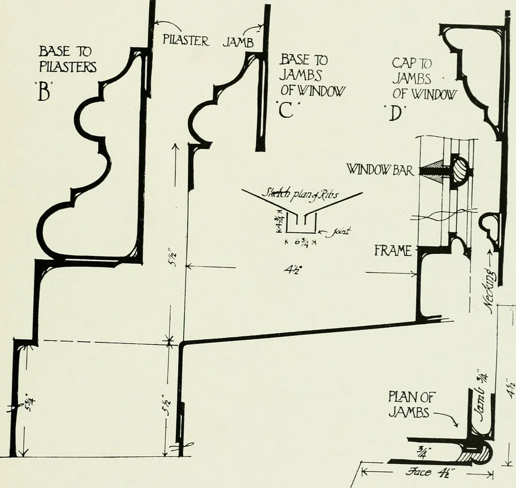 An illustration from The practical exemplar of architecture, 1907, leaf 78