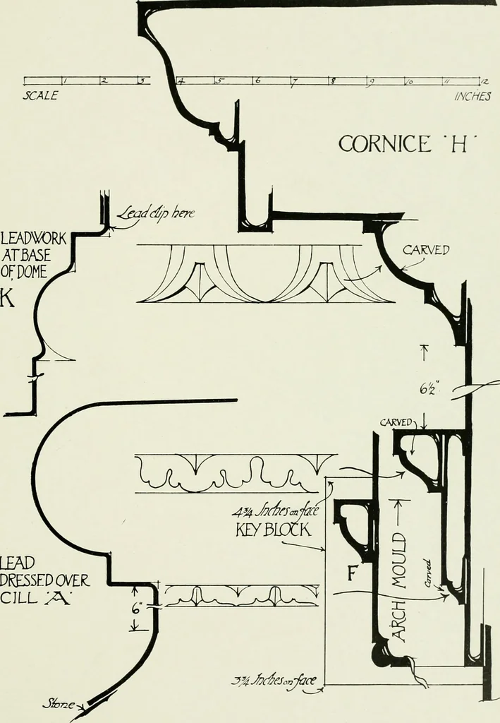 An illustration from The practical exemplar of architecture, 1907, leaf 80