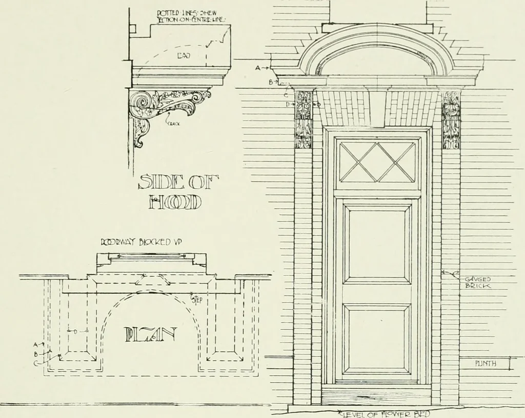 An illustration from The practical exemplar of architecture, 1907, leaf 94