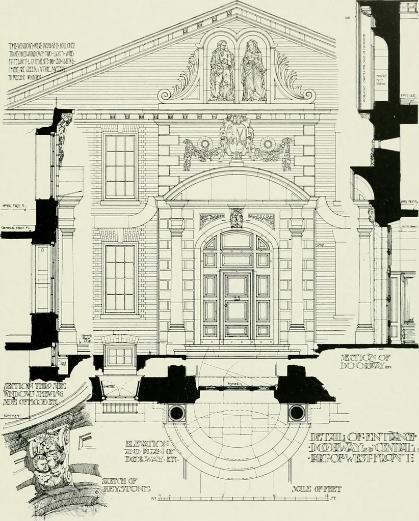 An illustration from The practical exemplar of architecture, 1907, leaf 98
