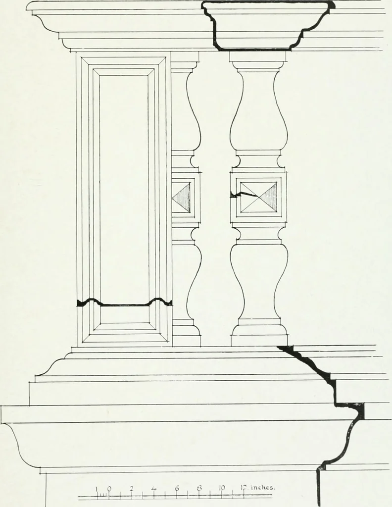 An illustration from The practical exemplar of architecture, 1907, leaf 100