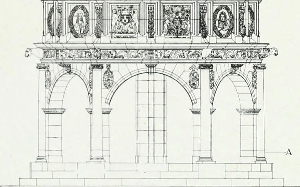 An illustration from The practical exemplar of architecture, 1907, leaf 104