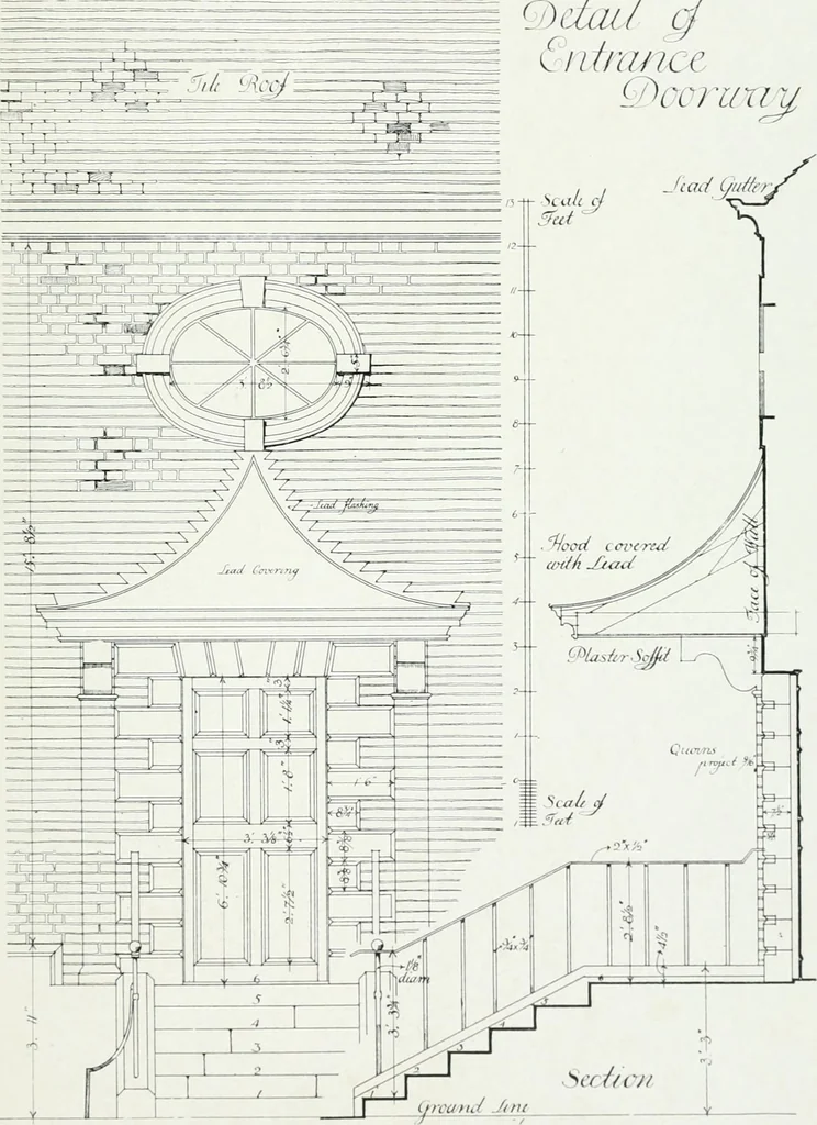 An illustration from The practical exemplar of architecture, 1907, leaf 12