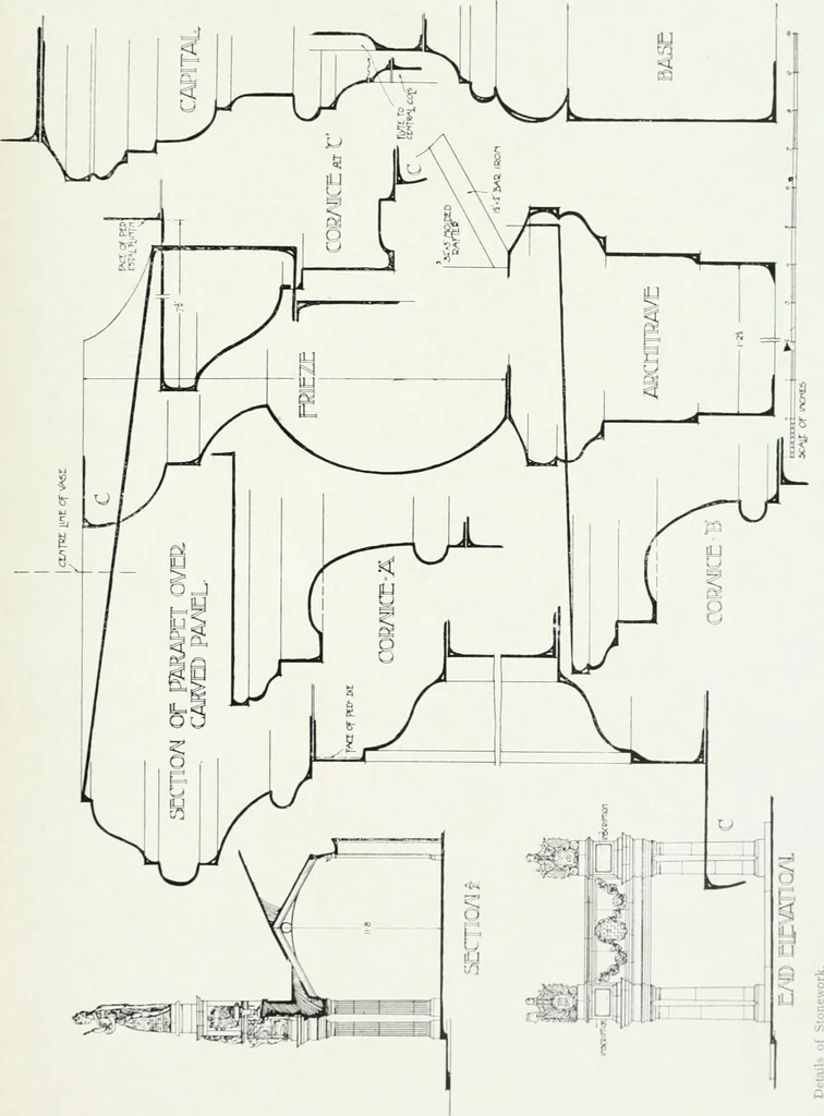 An illustration from The practical exemplar of architecture, 1907, leaf 120