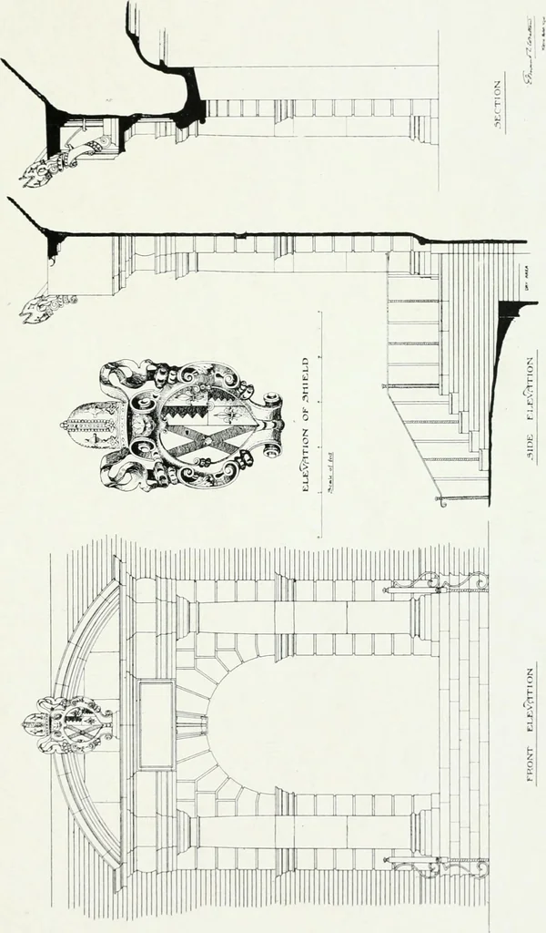 An illustration from The practical exemplar of architecture, 1907, leaf 158