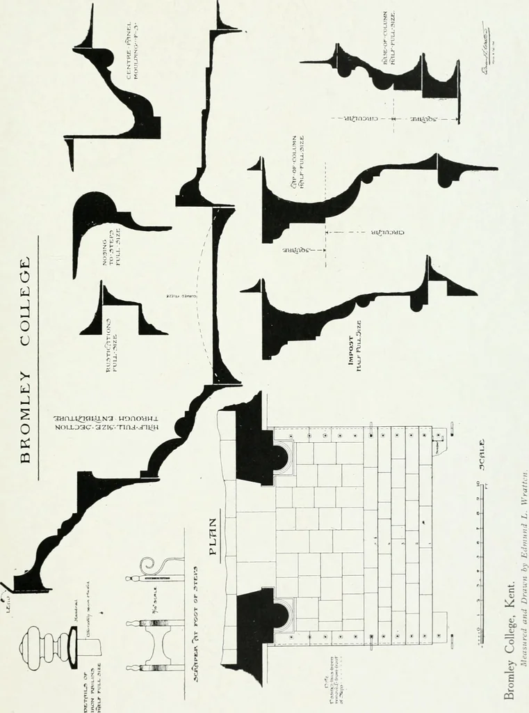 An illustration from The practical exemplar of architecture, 1907, leaf 160