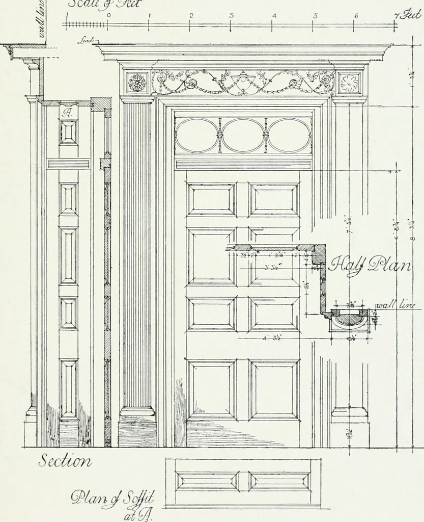 An illustration from The practical exemplar of architecture, 1907, leaf 164