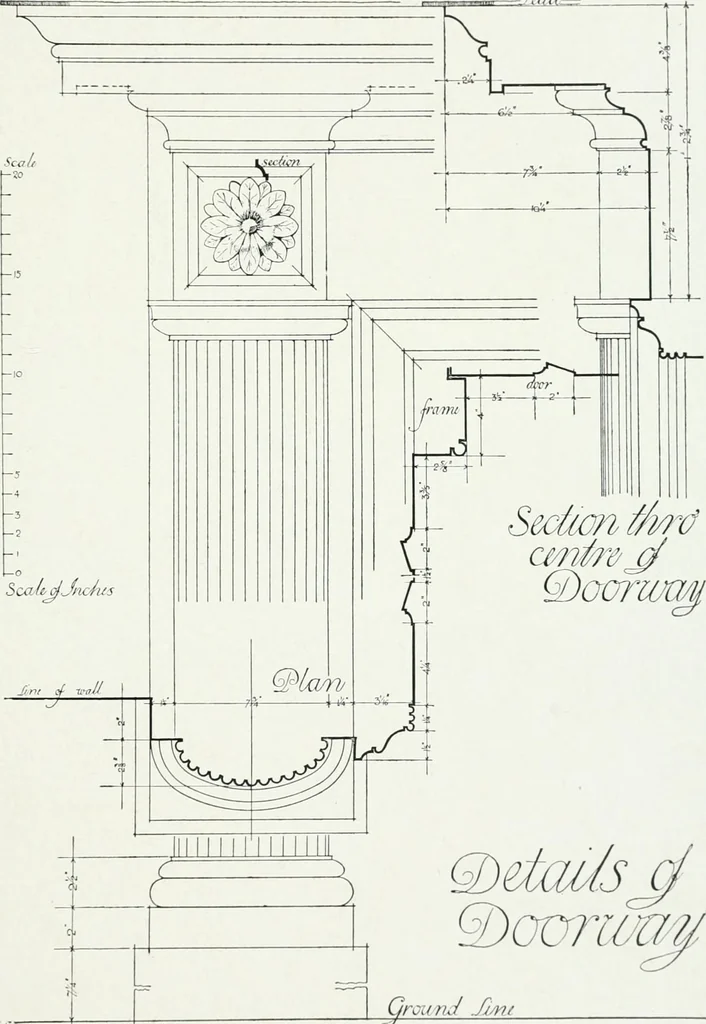 An illustration from The practical exemplar of architecture, 1907, leaf 166