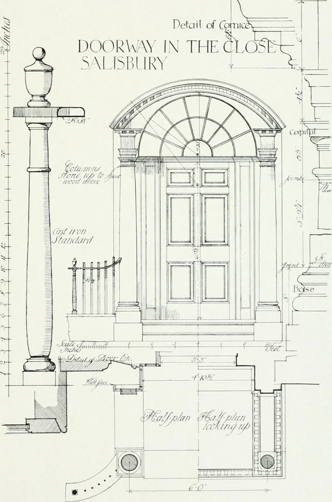An illustration from The practical exemplar of architecture, 1907, leaf 176