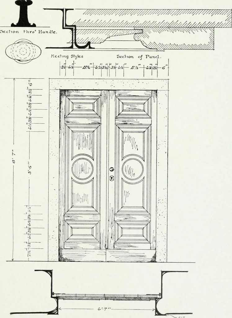 An illustration from The practical exemplar of architecture, 1907, leaf 178