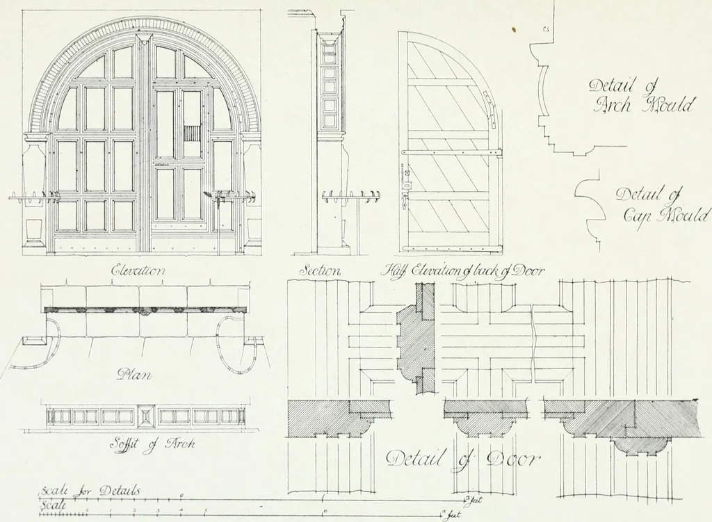 An illustration from The practical exemplar of architecture, 1907, leaf 196