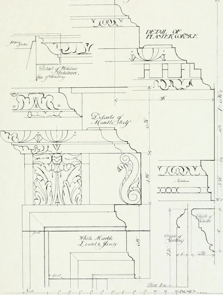 An illustration from The practical exemplar of architecture, 1907, leaf 32