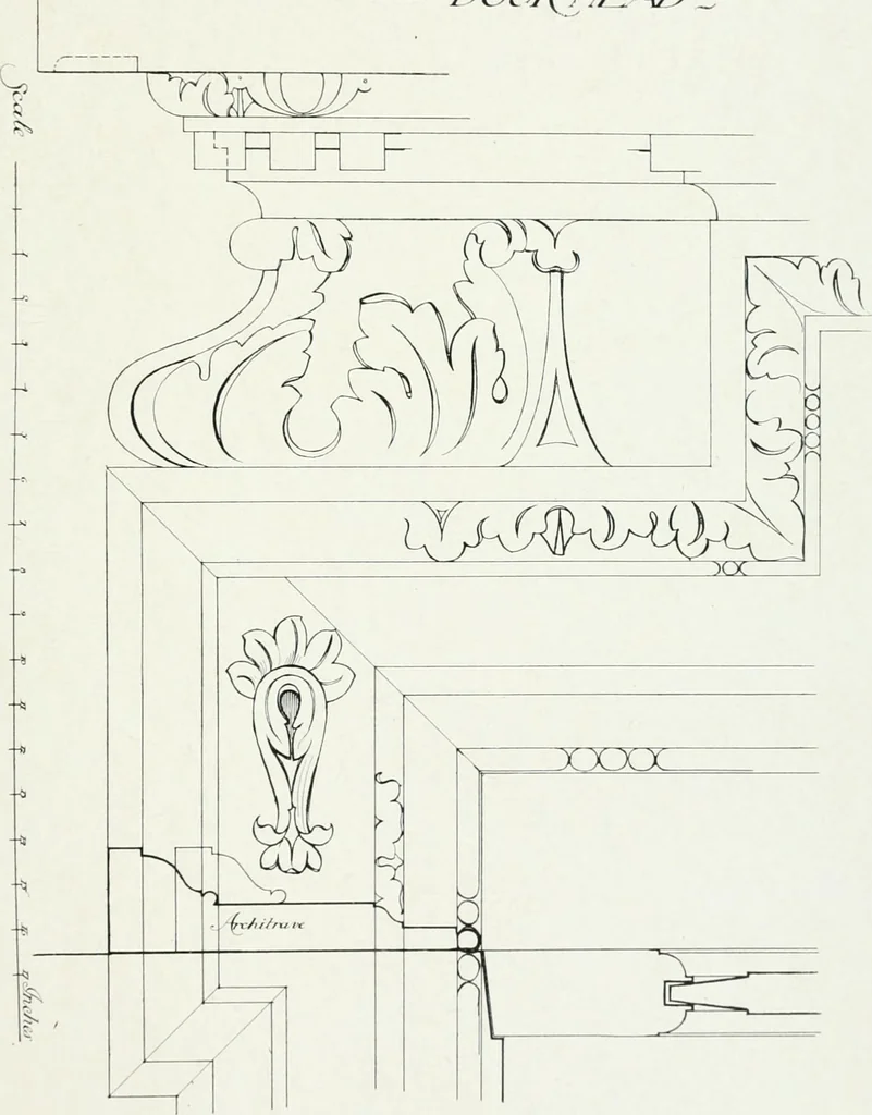 An illustration from The practical exemplar of architecture, 1907, leaf 34