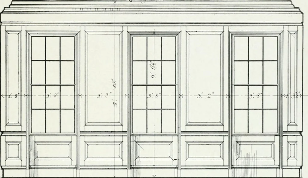 An illustration from The practical exemplar of architecture, 1907, leaf 52