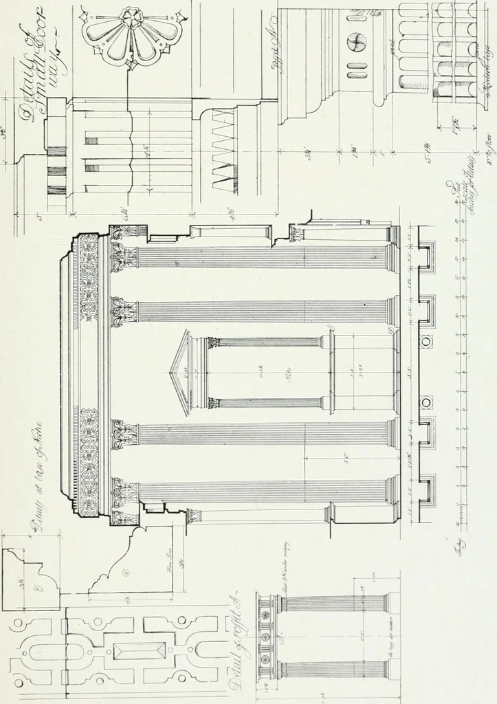 An illustration from The practical exemplar of architecture, 1907, leaf 68