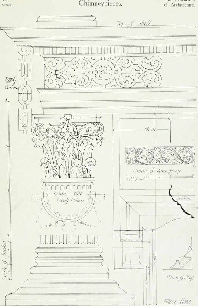 An illustration from The practical exemplar of architecture, 1907, leaf 70