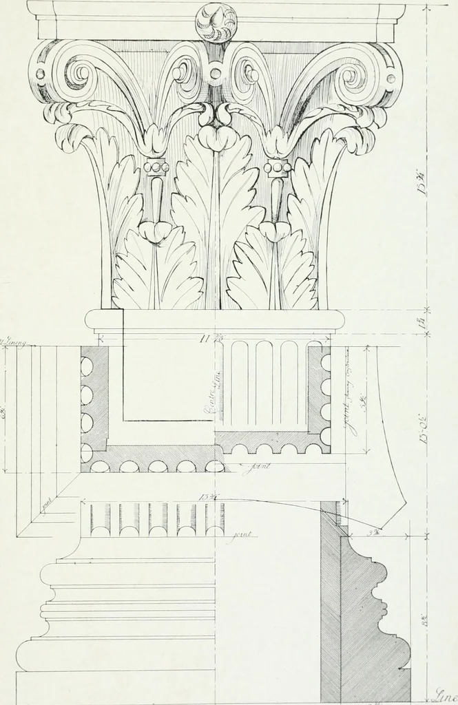 An illustration from The practical exemplar of architecture, 1907, leaf 74