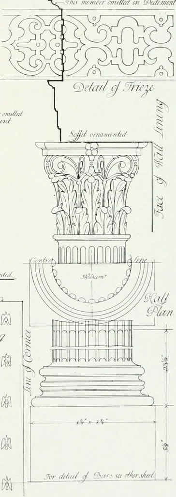 An illustration from The practical exemplar of architecture, 1907, leaf 76