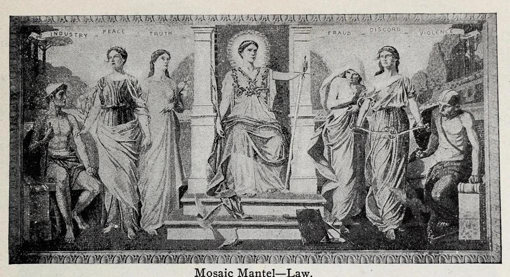 An illustration from A practical guide to the Library of Congress paintings : with 92 key pictures and other illustrations and the library quotations, 1903, leaf 21