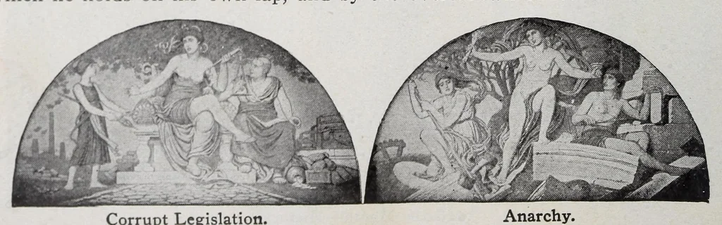 An illustration from A practical guide to the Library of Congress paintings : with 92 key pictures and other illustrations and the library quotations, 1903, leaf 22